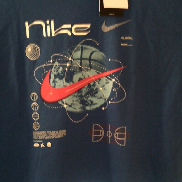 NEW NIKE BASKETBALL "Max90 Basketball Orbit Tee" MEN'S BLUE T-SHIRT M FV8418-480 - Picture 2 of 7